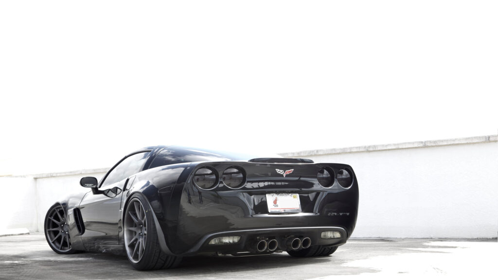 Black Corvette showcasing professional auto painting at Westside Valley Auto Body in Chatsworth CA